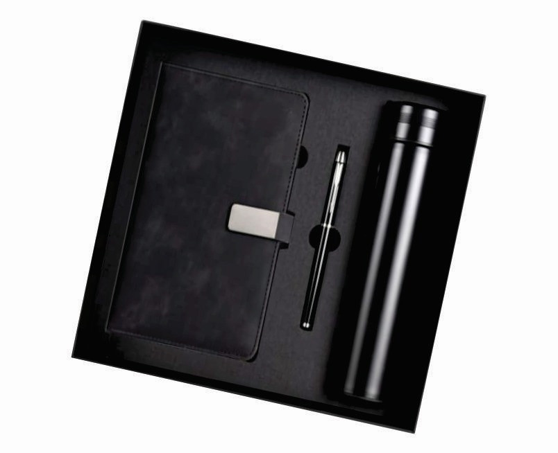 Notebook gift set with pen and vacuum flask