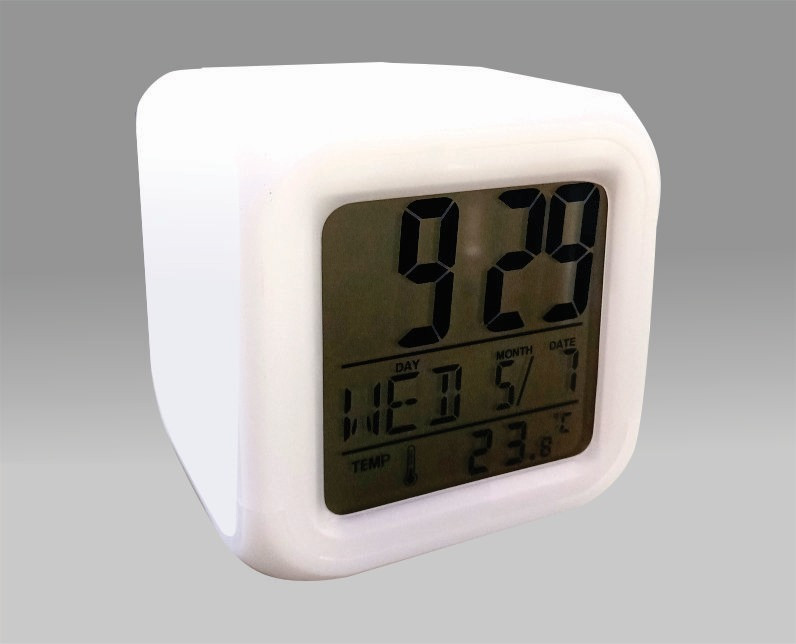 Alarm Clock with Rainbow color light option