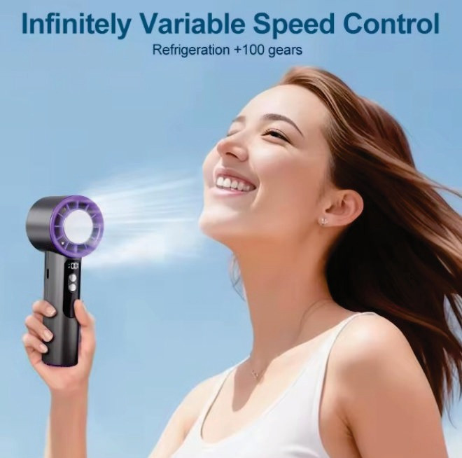 Turbo Fan Long Battery 100 Speed Digital Display