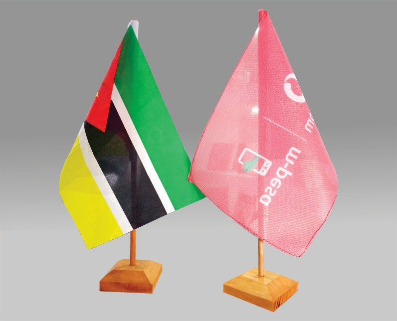 Table Flag with wood stand