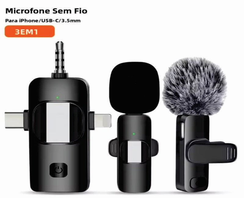 3 in 1 Dual Lapel Microphone Lavalier